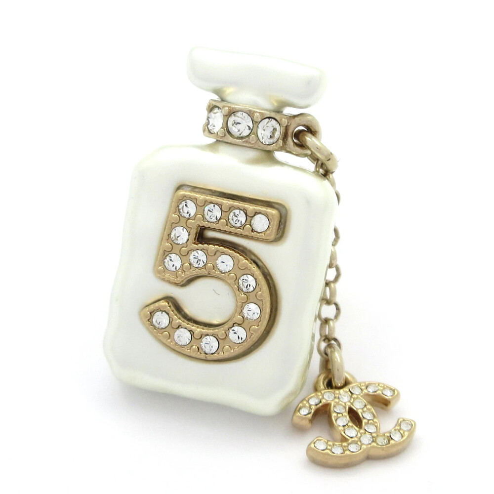 Chanel Pearl White Gold Clear Faux #349521C82B